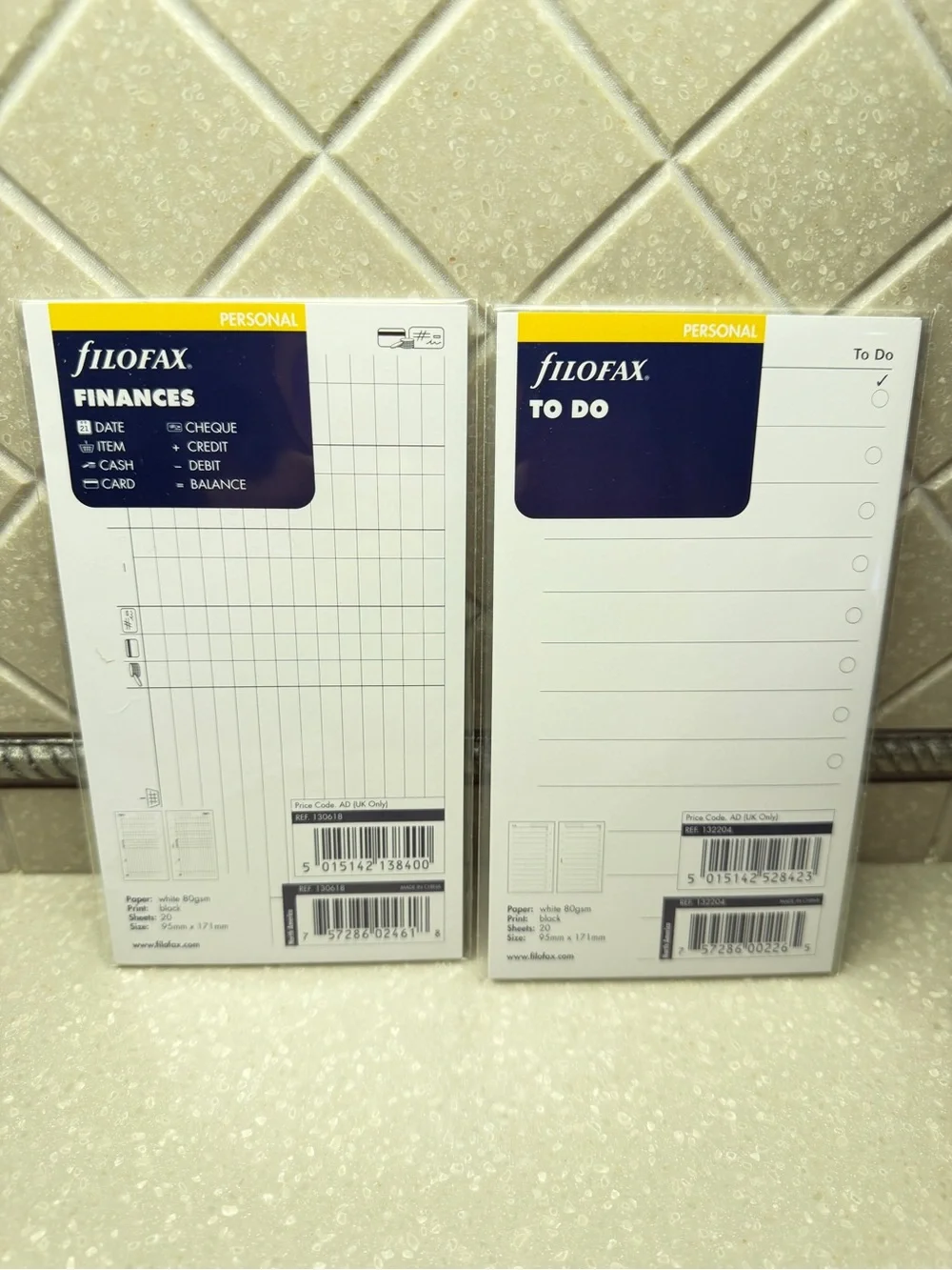 Filofax Personal Refills.